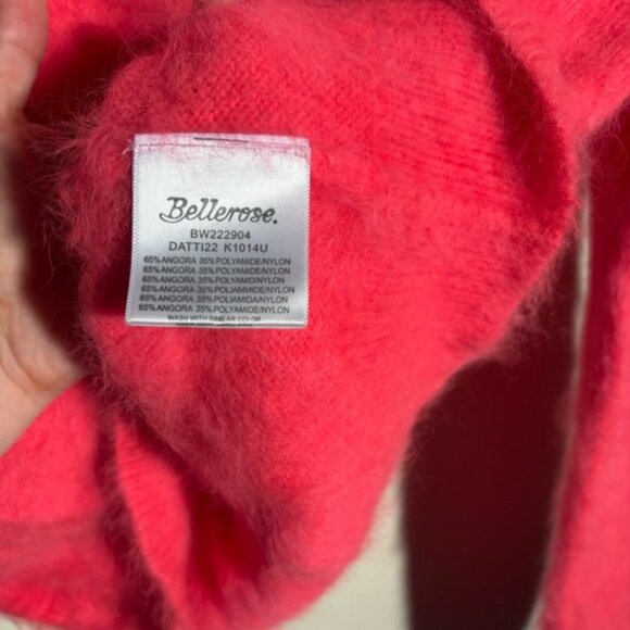 Bellerose Bright Coral Angora Blend Sweater - Picture 6 of 8